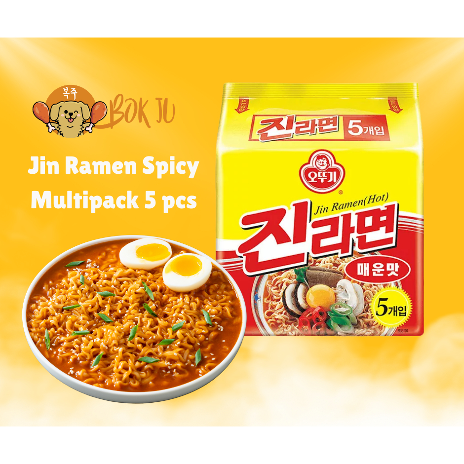 Jin Ramen Spicy Ottogi Multipack 5 packs Korean Noodles | Shopee ...