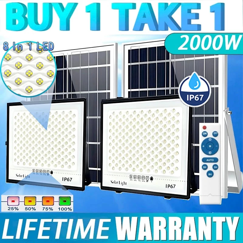 Solar Light Outdoor Waterproofing Solar Floodlight IP67 Indoor lights ...
