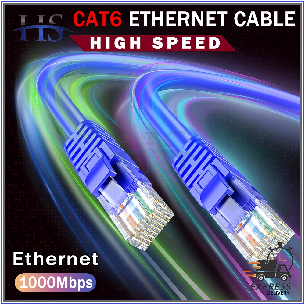 blue Cat6 RJ45 Ethernet Cable Lan Cable High Speed Network Wire Rj45 ...