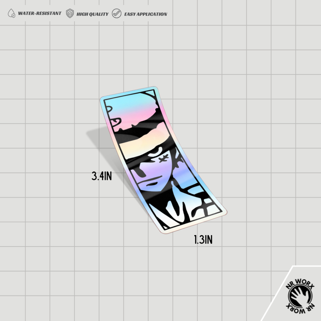 Monkey D Luffy One Piece Anime Holographic Vinyl Sticker NR Worx ...