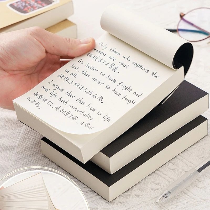 250 sheets A6 Blank Draft Notebook Thicken Writing Notepad Painting ...