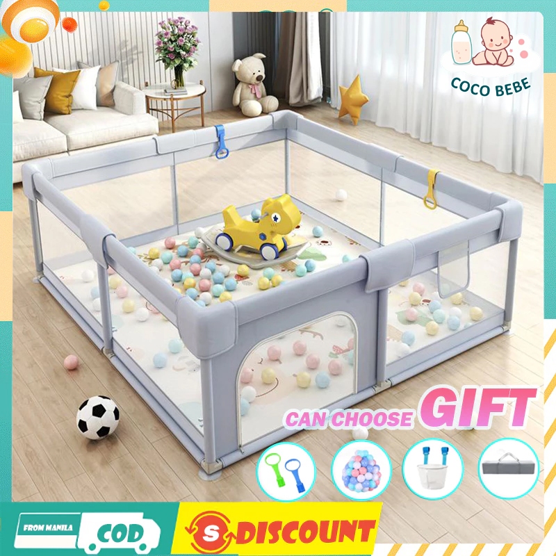 Playpen For Baby Indoor Breathable Mesh Foldable Playground Kids ...