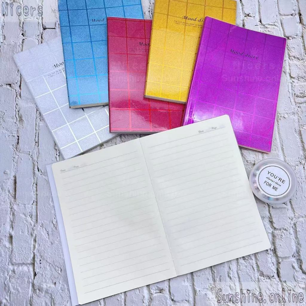 A5 Diary Glitter Notebook Journal Notepad Writing Notebook 70lvs ...
