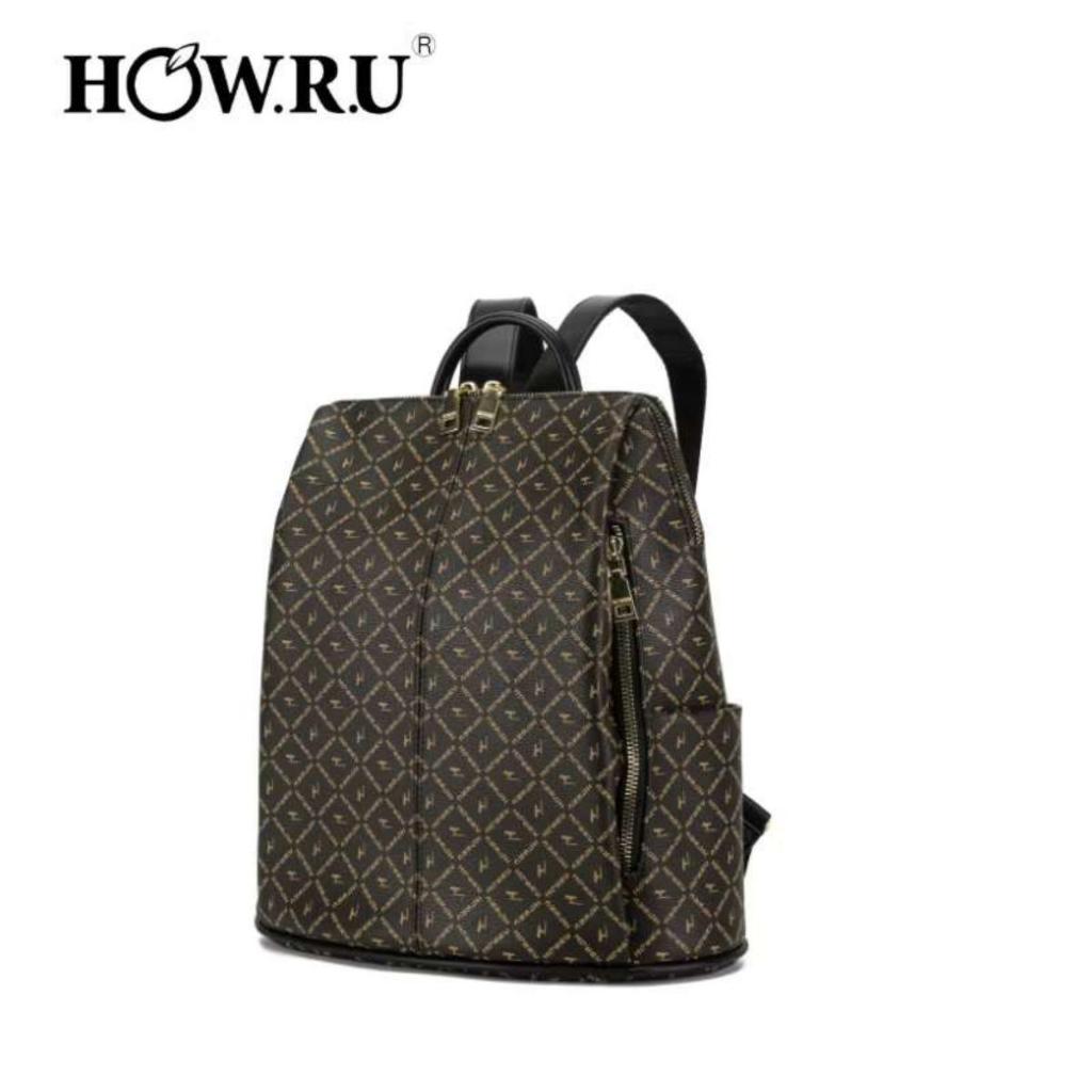 HOWRU NEW POPULAR BACKPACK LARGE PU LEATHER | Shopee Philippines