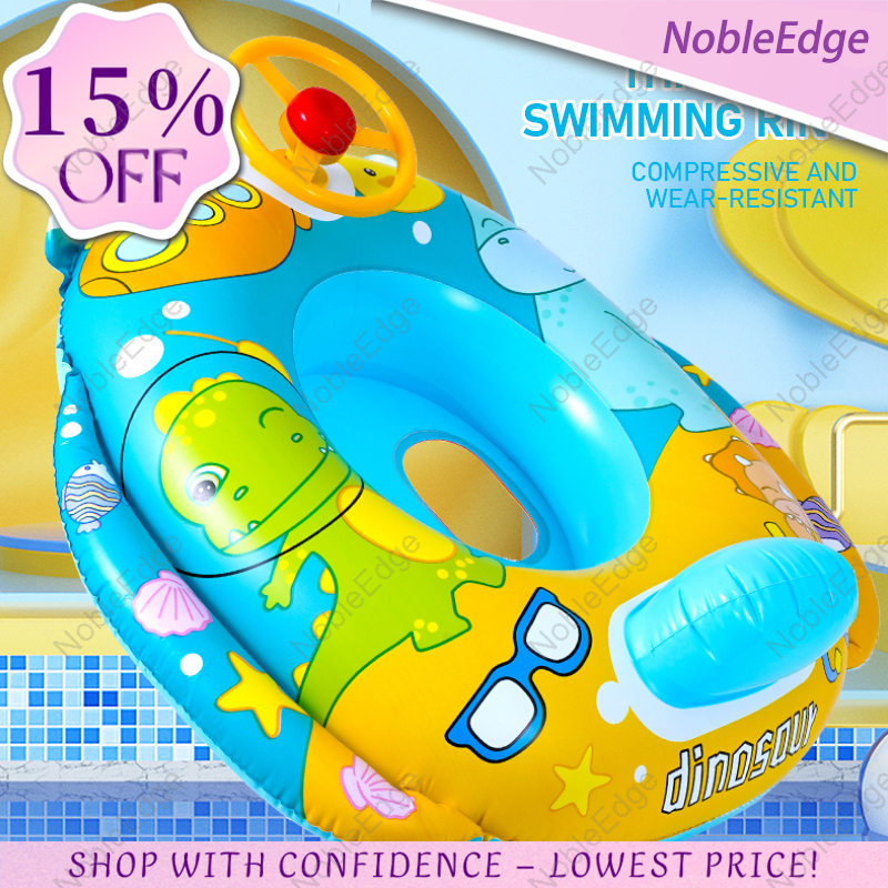 NobleEdge Inflatable Baby Pool Boat with Cartoon Design Kids Swimming ...