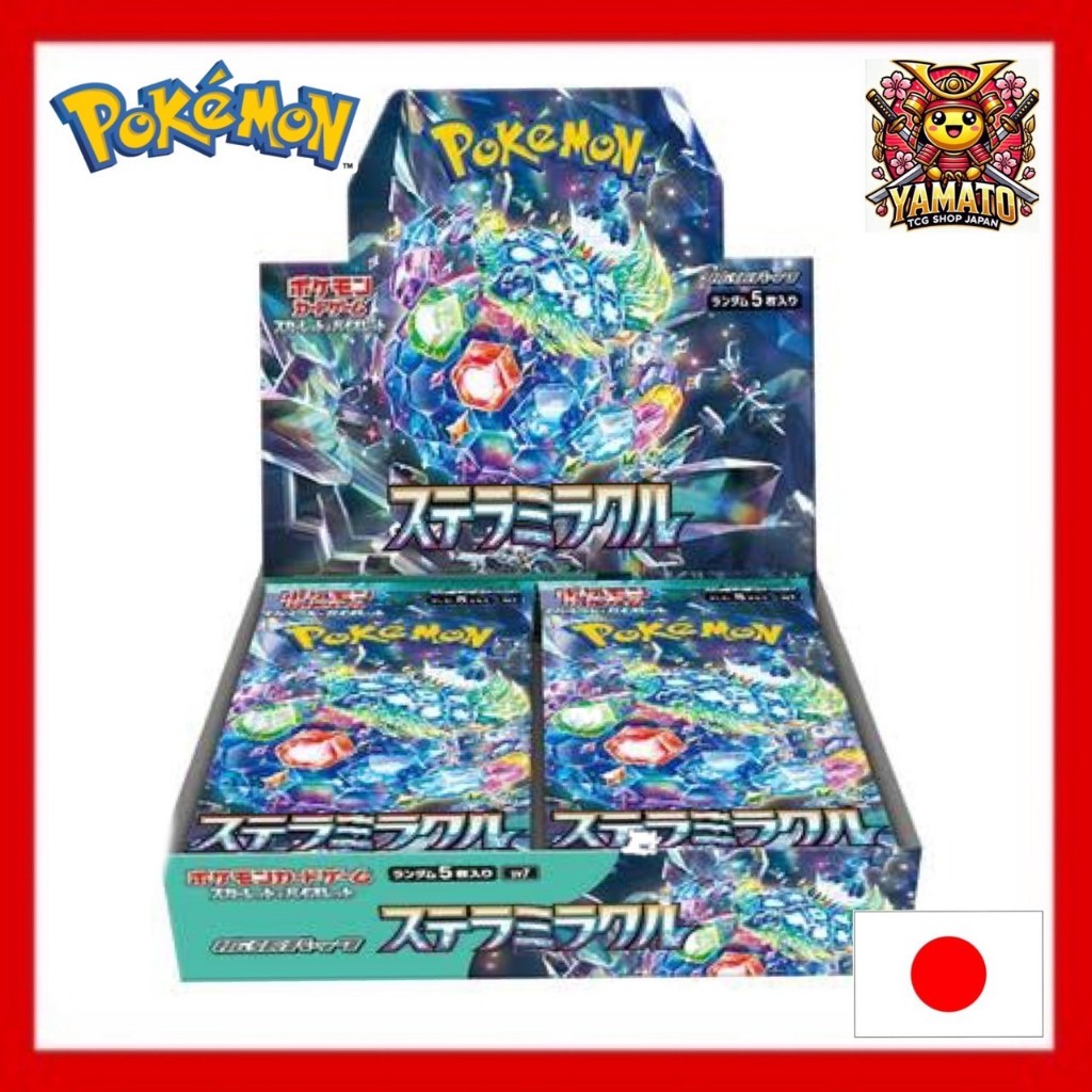 Sobre De Expansión Pokémon Stellar Miracle De Scarlet & Violet | 5 Cartas Por Sobre | Edición Japonesa Con El Legendario Terapagos | Caja De 102 Tipos