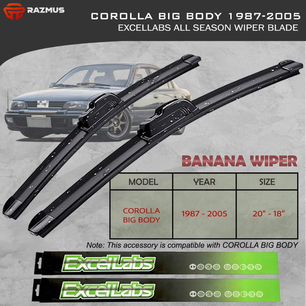 2005 Toyota Corolla Wiper Blade Size