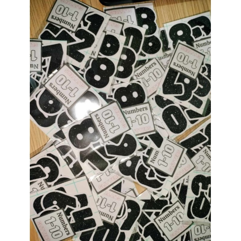 Number sticker 1-10 (BLACK ONLY) | Shopee Philippines