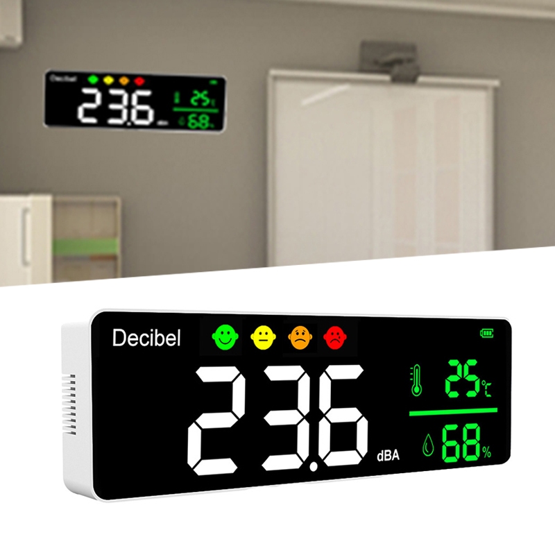 3 in 1 Wall Mounted Decibel Meter Sound Level LED Display Noise Meter ...