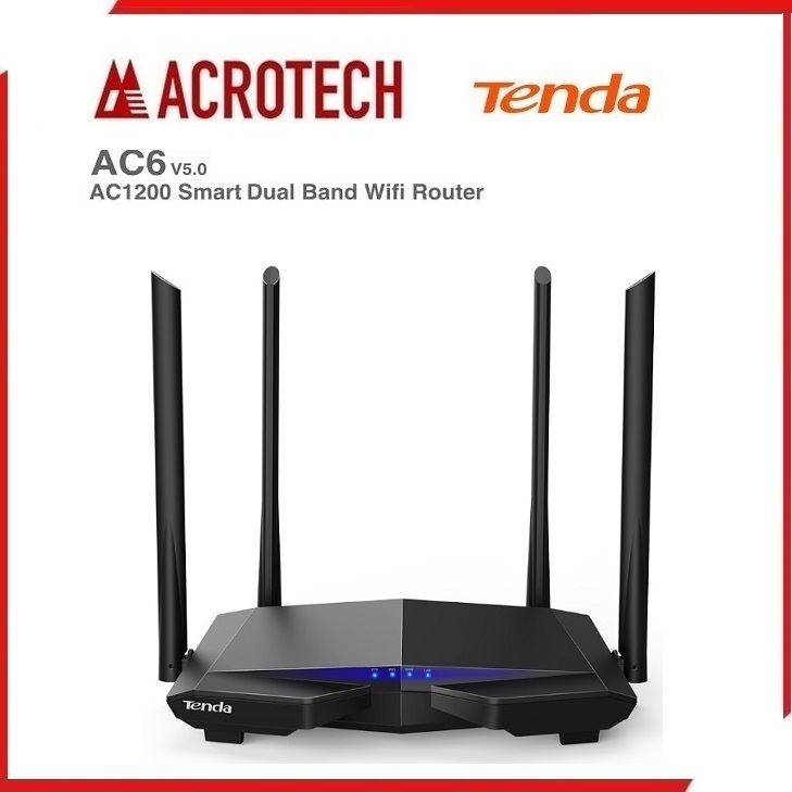 Tenda AC6 v5.0 AC1200 Smart Dual-band WiFi Router | Shopee Philippines