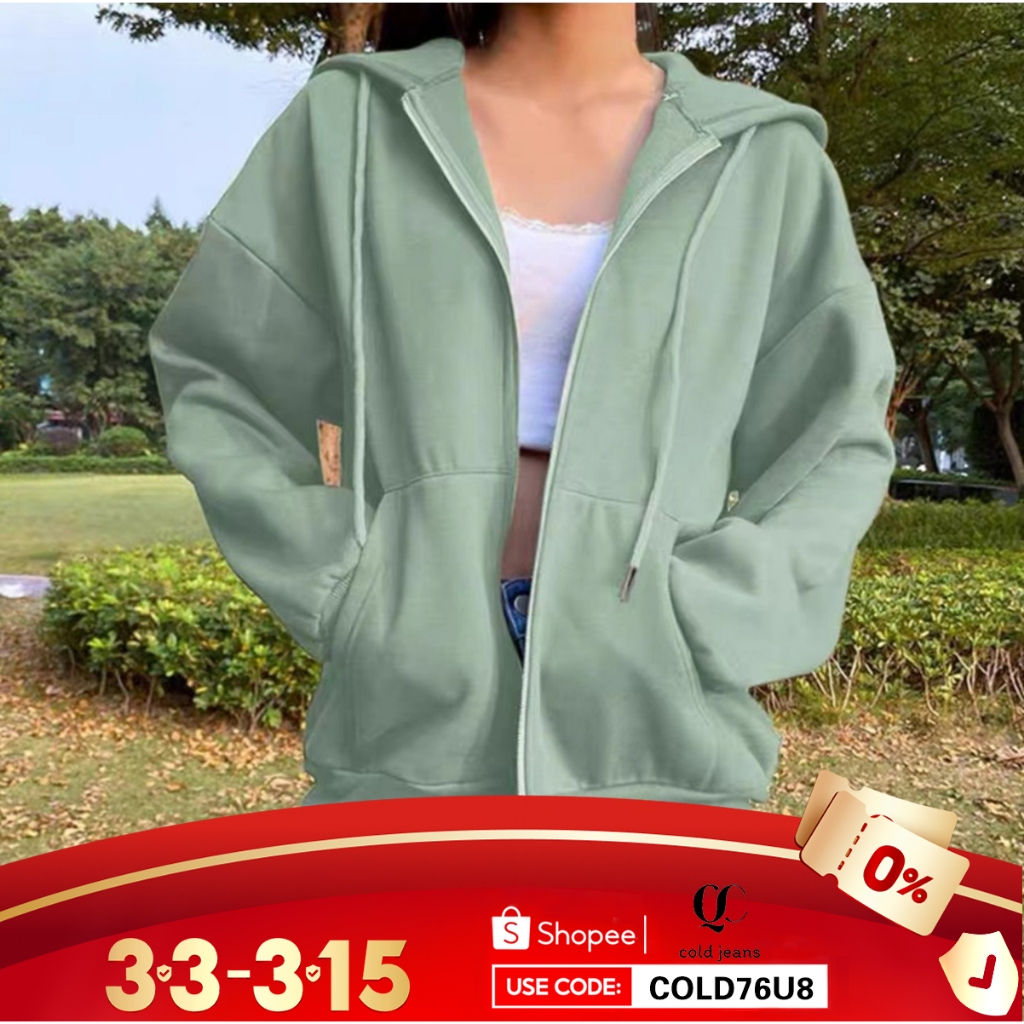 【On Hand】Jacket for women cardigan for woman hoodie jacket W/Z korean  style Simple Plain Slim fit