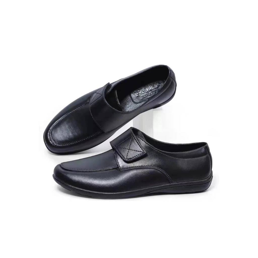 kids black shoes #233 school shoes for boys (Rubber-weighty)