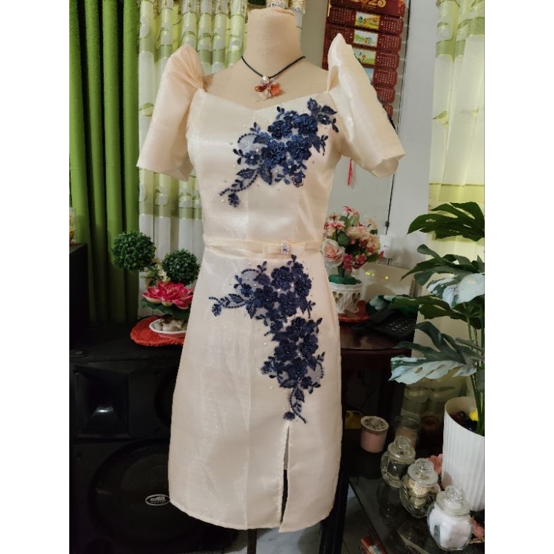 white dress with gold neckline Trina Turk Women's Lalita Long-Sleeve Tie-Front Dress in Whitewash size Large
