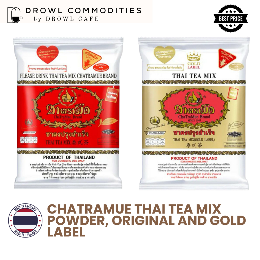 Thai Tea Mix Powder ~Chatramue~ Original and Gold Label 400g | Shopee ...