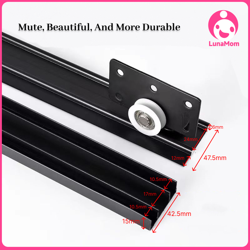 1M Sliding Door Roller Set Sliding Door Track Railing For Sliding Door ...