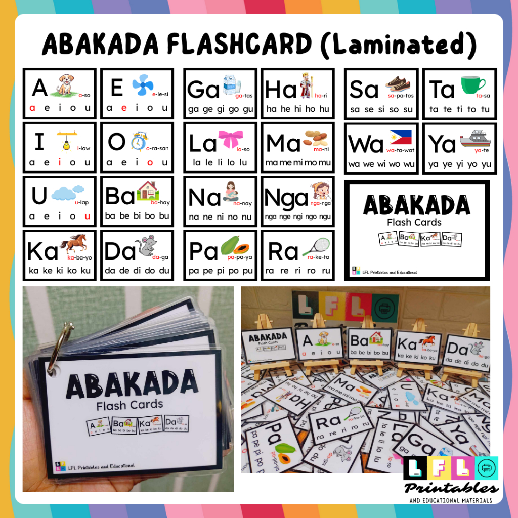 ABAKADA FLASHCARDS - TAGALOG (LAMINATED) flash cards | Shopee Philippines