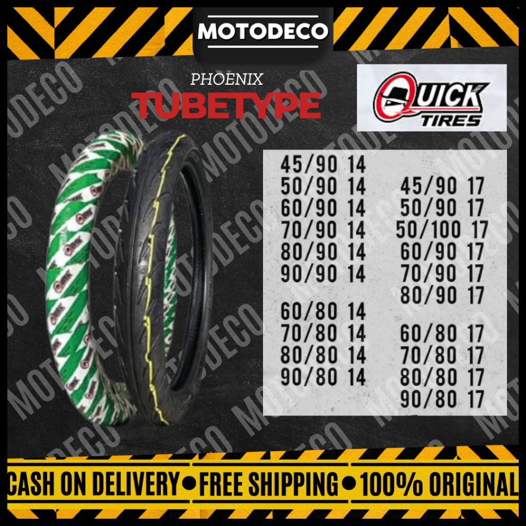 QUICK TIRE PHOENIX TUBETYPE (PER PIECE ) MADE IN THAILAND | Shopee ...