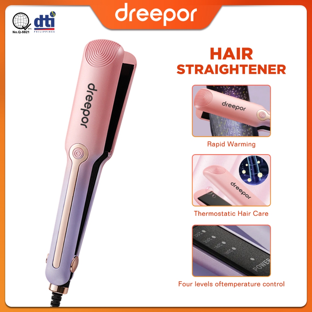 Dreepor Portable Hair Iron Straightening Irons Flat Iron Hair Straightener  Curly Hair Iron For Hair