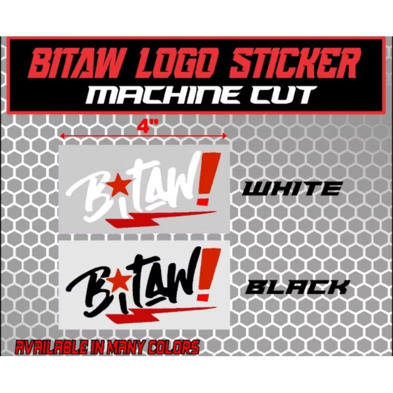 bitaw logo 2 colors machine cut diecut original sticker | Shopee ...
