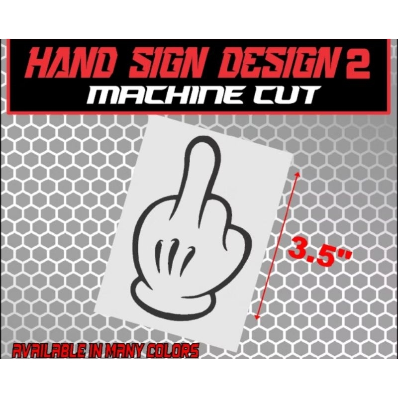 handsign design 2 machine cut diecut original sticker | Shopee Philippines