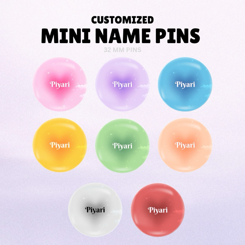 Name Mini Button Pins | Customized Mini Pins for Friends | Shopee ...