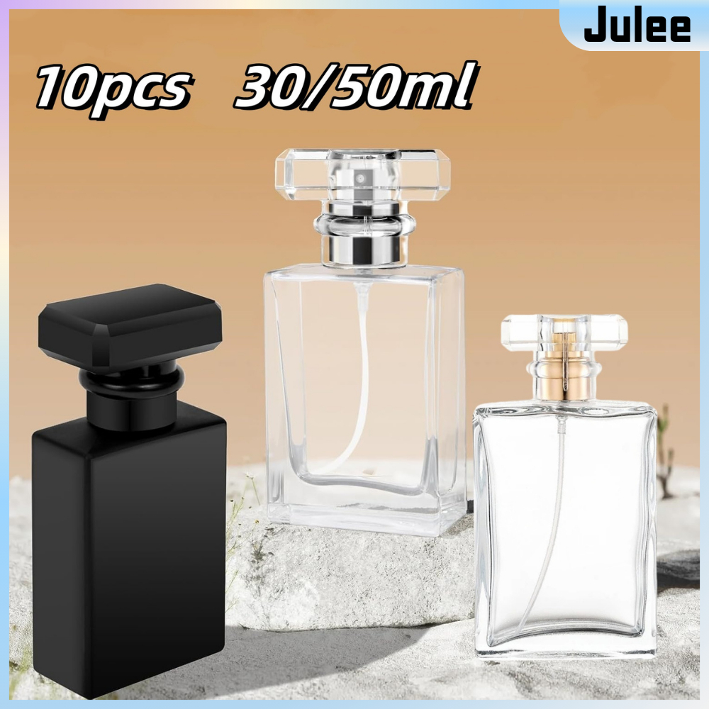 10Pcs Empty Perfume Bottle 30/50Ml Elegant Glass Spray Refillable ...