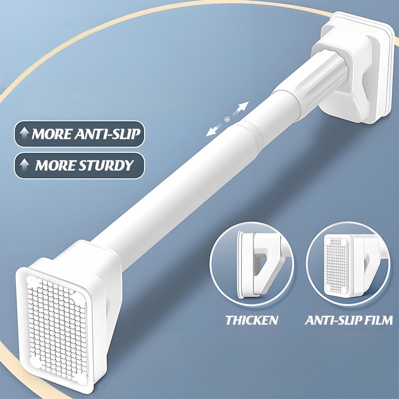 Extendable No Drilling Pole Adjustable Telescopic Clothes Drying Rack ...