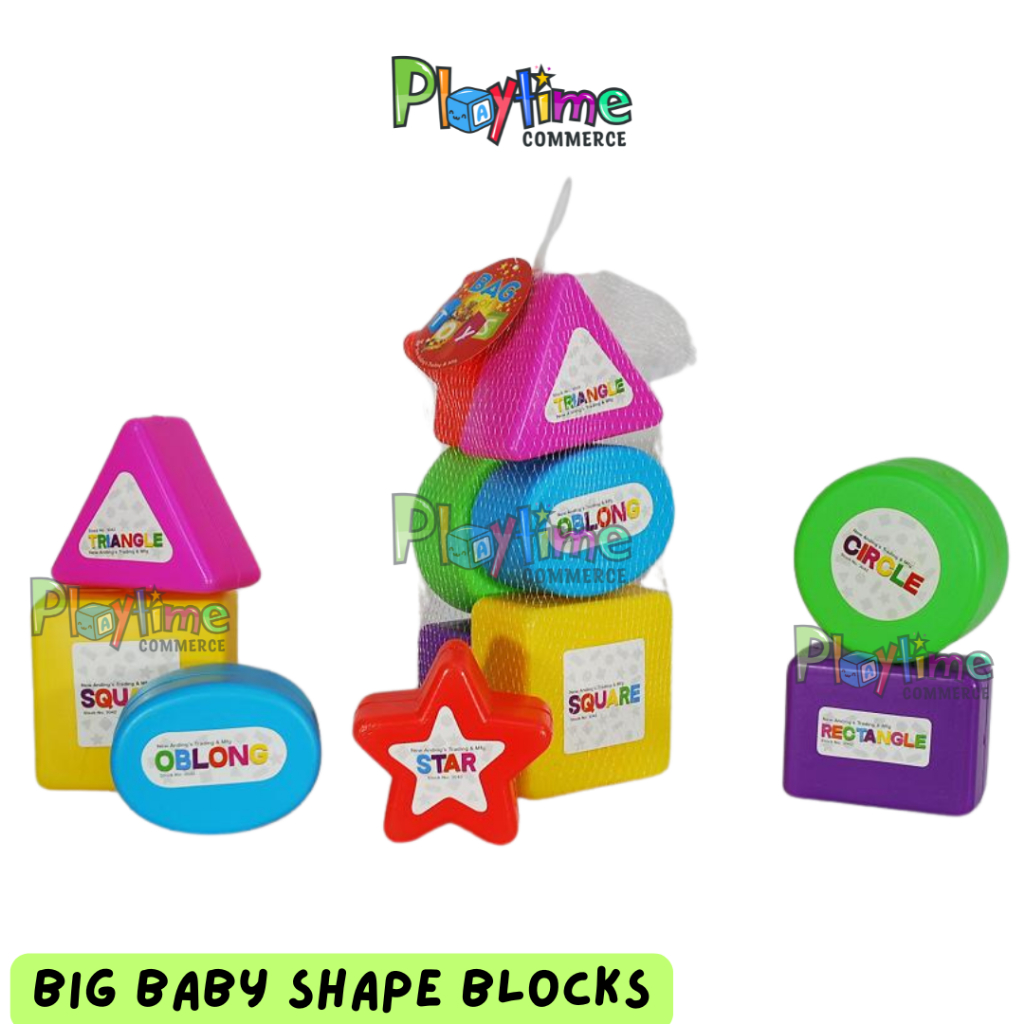 Big Shape Blocks 3042 (6Pcs Per Order) Sorting Educational Toys Shapes ...