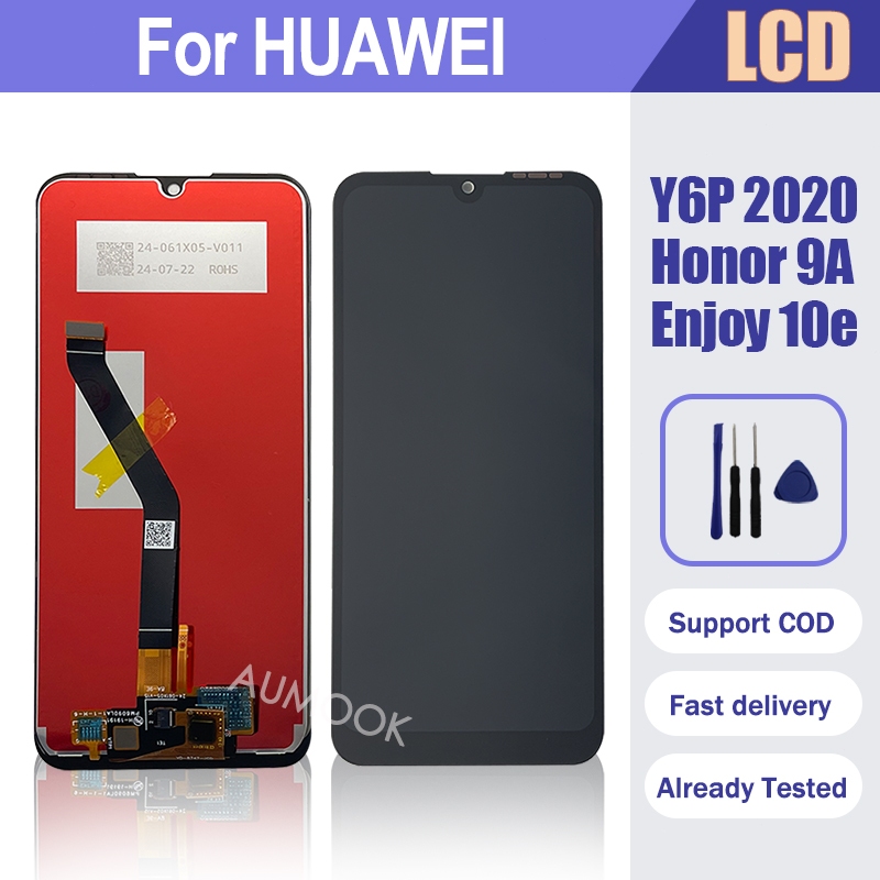 Écran LCD Complet Avec Châssis Pour Huawei Y6p (MED-L49/LX9N/LX9) - Noir, Neuf