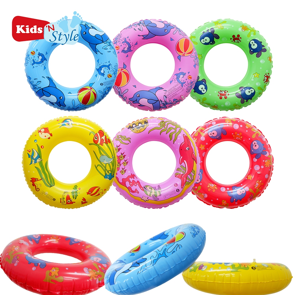 PVC Swimming Circle Dolphin Ocean Underwater Colorful Print Inflatable ...