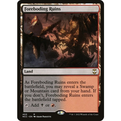 Magic the Gathering Foreboding Ruins Streets of New Capenna Commander ...