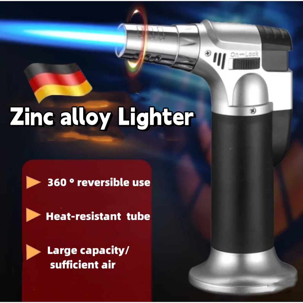 Automatic torch lighter Gas Lighter Windproof refillable jet torch ...