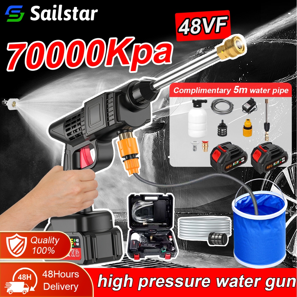 【Free Box】Pressure washer portable car machine set cordless car wash ...