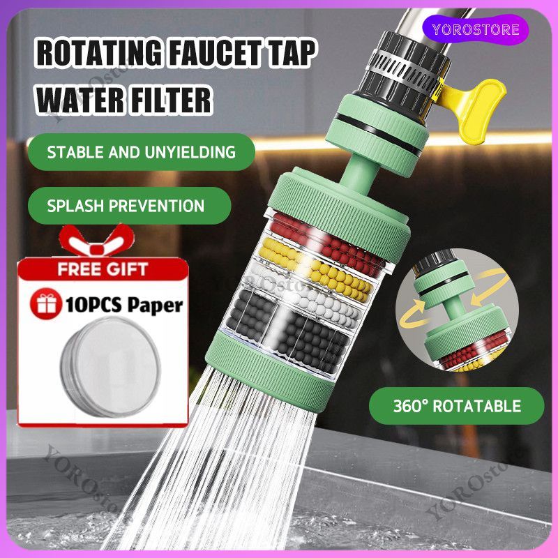 【Free filter paper】6 Layer Faucet Filter 360 Degree Filter for Water ...