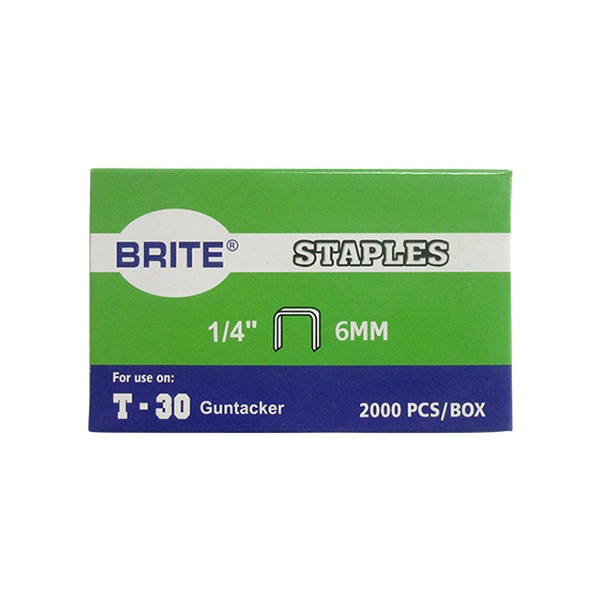 Brite Gun Tacker Staple Wire T-30 6mm 2000/box | Shopee Philippines