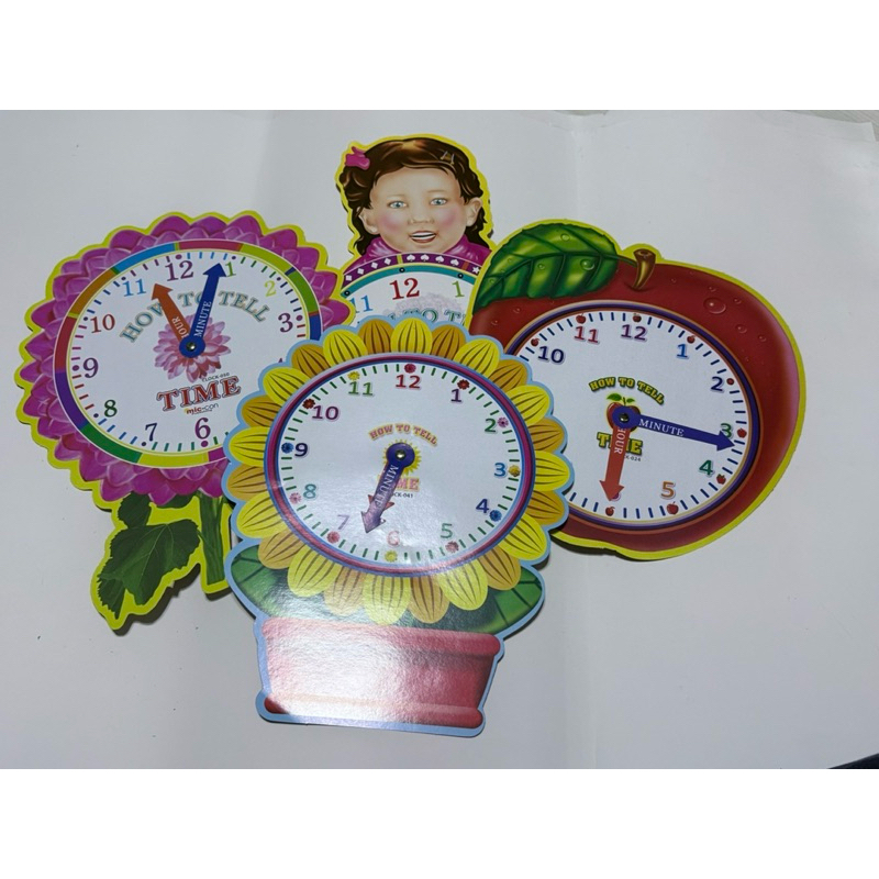 12 pcs Random Paper Clock Educational Design - Perfect for Teaching ...
