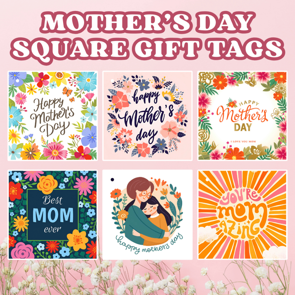 Mother's Day Square Gift Tags 10 pcs per pack | Shopee Philippines