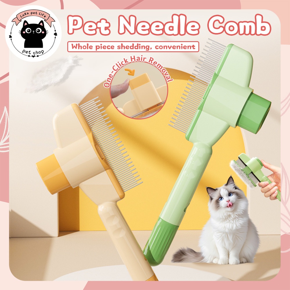 New Pet Hair Removal Comb Pet Flea Comb Solid Durable Remover Tangled ...