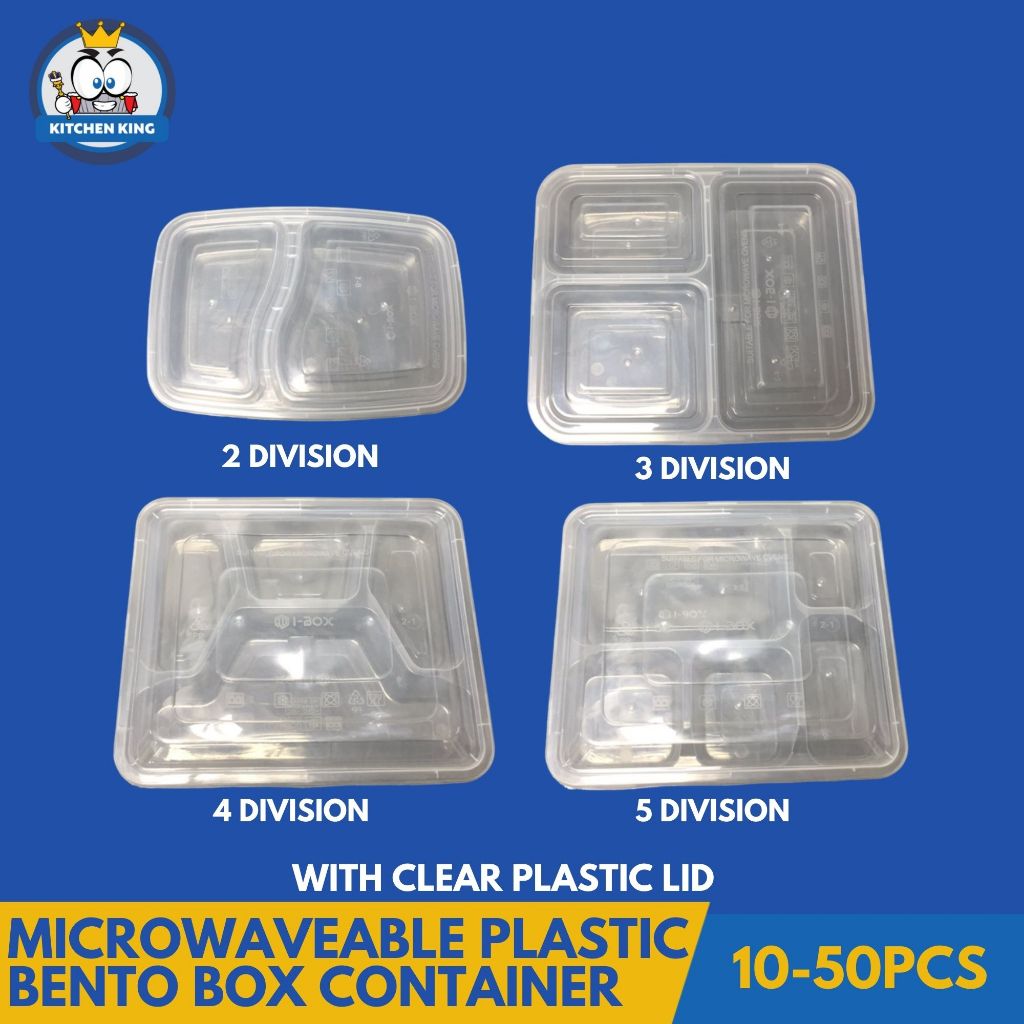 Microwavable Bento Box Plastic Food Container 2D 3D 4D - SOLD BY 10pcs ...