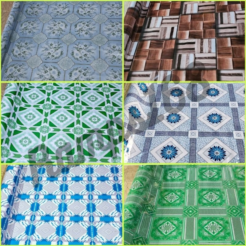 Linoleum Rubberized Floormat | Wood Pink Blue Green Brown Gray Linoleum ...