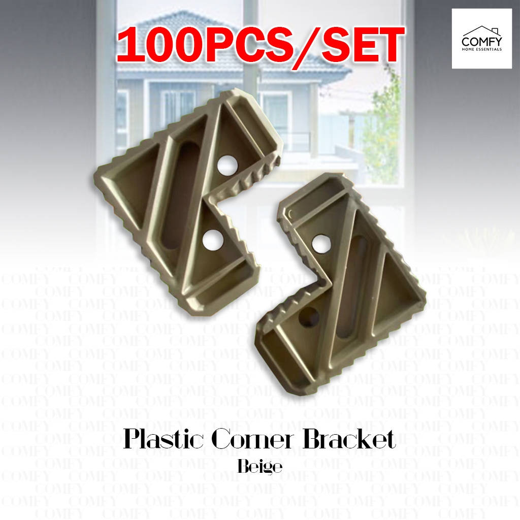 100PCS 798 Series Windows Accessories Plastic Corner Bracket Beige ...
