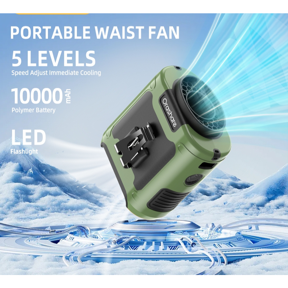 WindMaster Waist Fan with Rechargeable Battery | Shopee Philippines