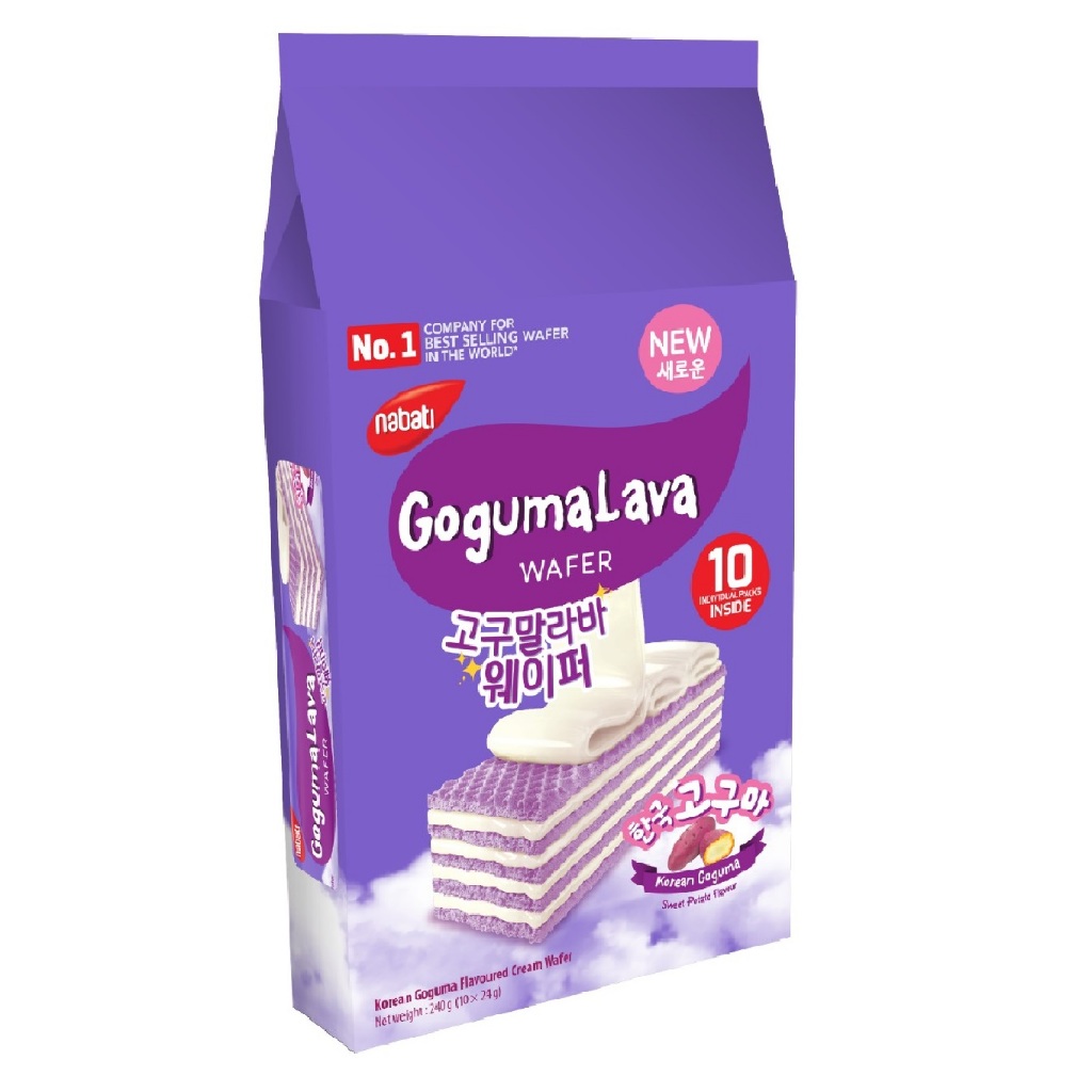 Nabati Goguma Lava Cream Wafer Sweet Potato 24gx10s | Shopee Philippines