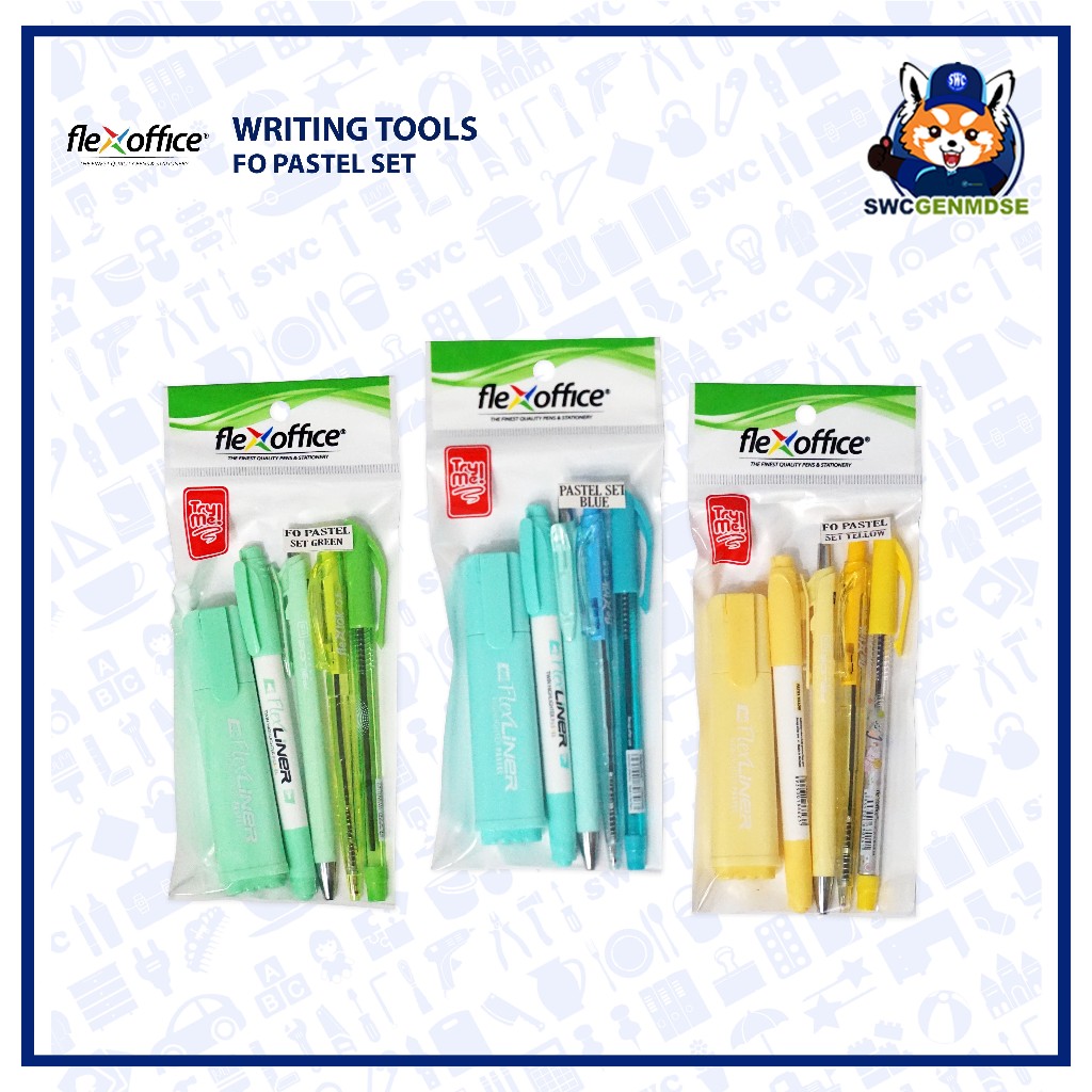 FlexOffice Writing Tools | Stationery Set | FO PASTEL SET | Pens ...