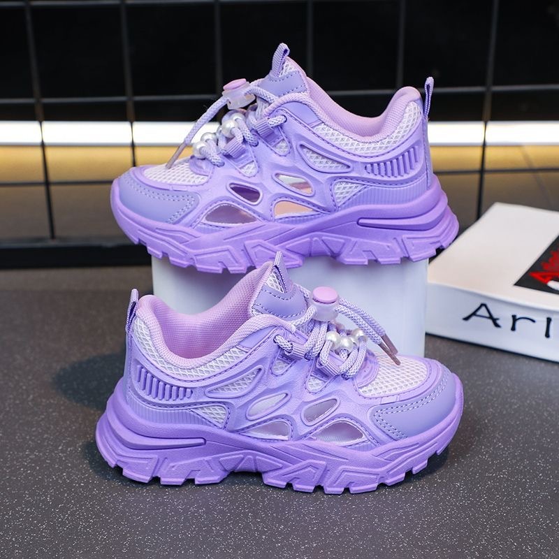 Fashion Girls Shoes Comfortable Breathable School White Sneakers for 3-10  Years Baby(Size 26-37)