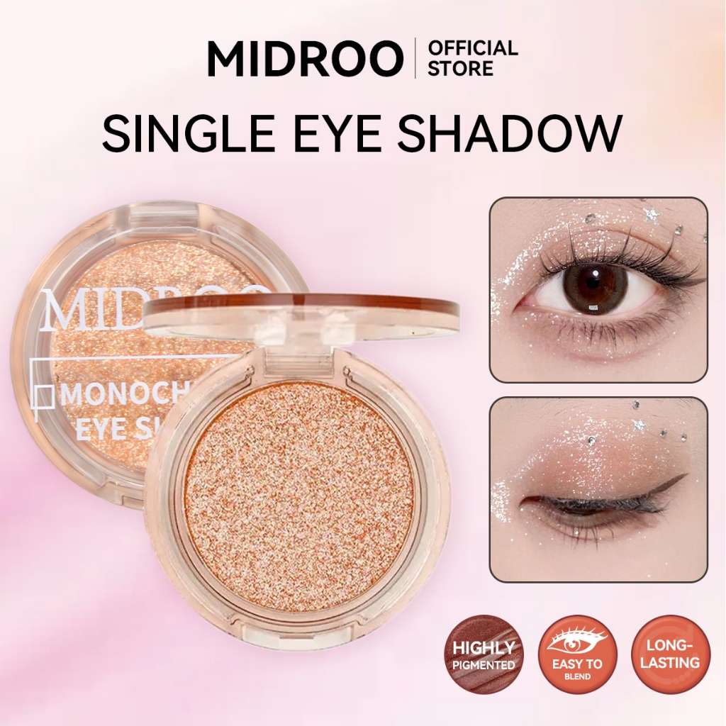 Midroo Single Color Highlighter Eyeshadow Palette Glitter Silkworm ...