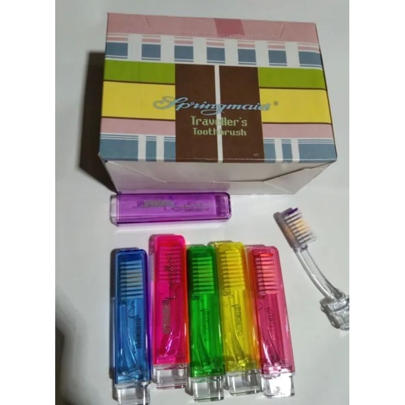 24 pcs Springmaid Authentic Adult Travel Toothbrush #8165 | Shopee ...