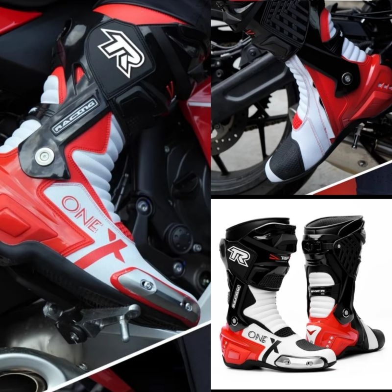 Original Tiger X-one Motorcycle Racing Boots / Riding Boots | Shopee ...