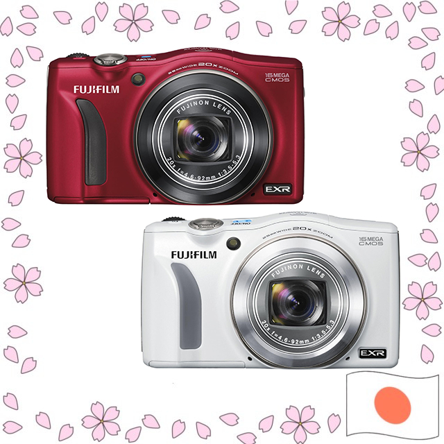 FUJIFILM Digital Camera FinePix F800EXR 20x Optical White/Red USED