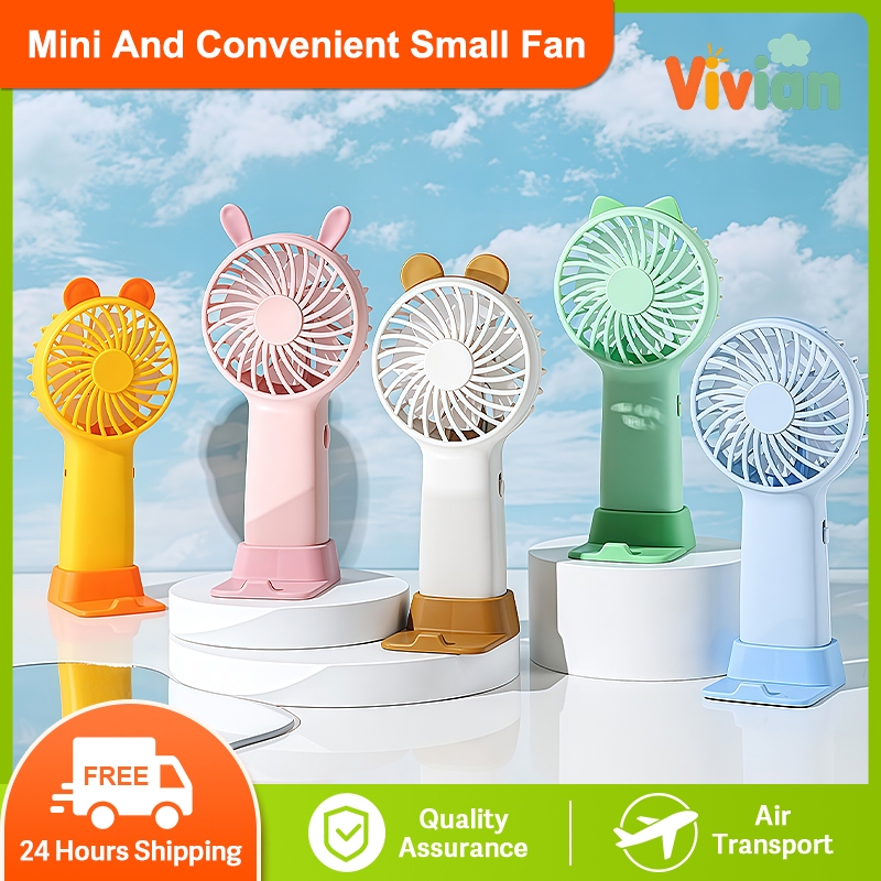 Vivian handheld fan mini fan Rechargeable Multifunction for School ...
